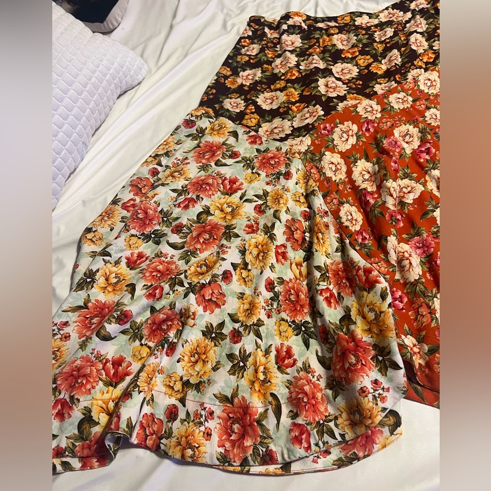 Farm Rio by Anthropologie floral skirt XL